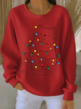 Sweat-shirt décontracté imprimé de Noël pour femmes